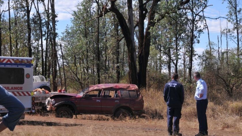 A woman was trapped for 2 hours when her car rolled near Rolleston