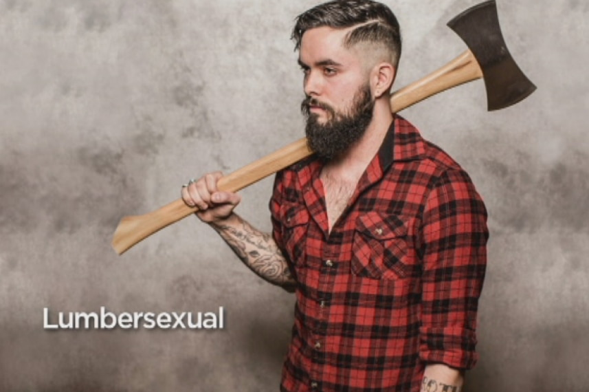 Lumbersexual man