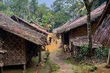 Traditional tribal houses at a village.