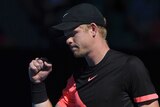 Britain's Kyle Edmund wins a point against Bulgaria's Grigor Dimitrov at the Australian Open.