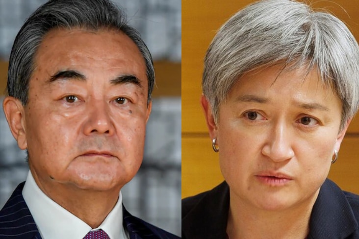 An image of Wang Yi and Penny Wong