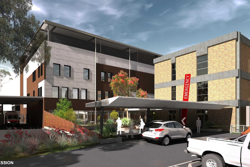 An artists impression of the redeveloped Armidale Hospital.