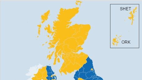 Scotland results map