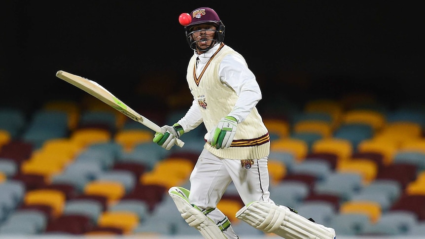 Usman Khawaja bats for Queensland