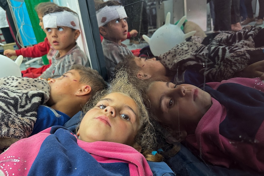Rafah kids rest