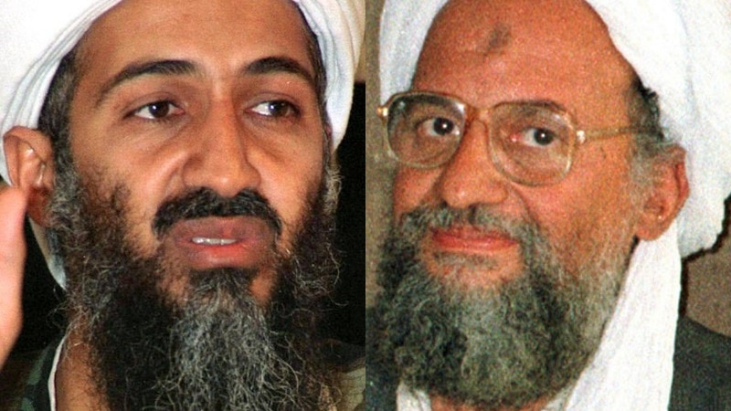 A composite image of Osama bin Laden and Ayman al-Zawahiri