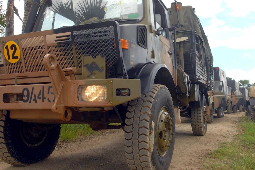 An Australian Army Unimog truck.