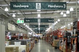 Aisles of a Bunnings hardware store