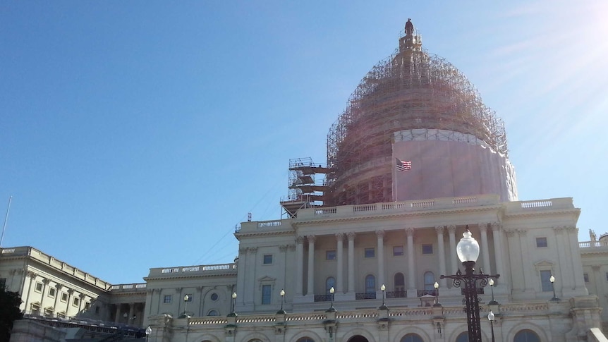 US Capitol under renovation - April 2015