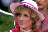Princess Diana listens at an event during the 1983 Royal tour of Australia.