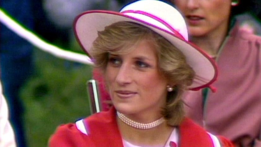 Princess Diana listens at an event during the 1983 Royal tour of Australia.