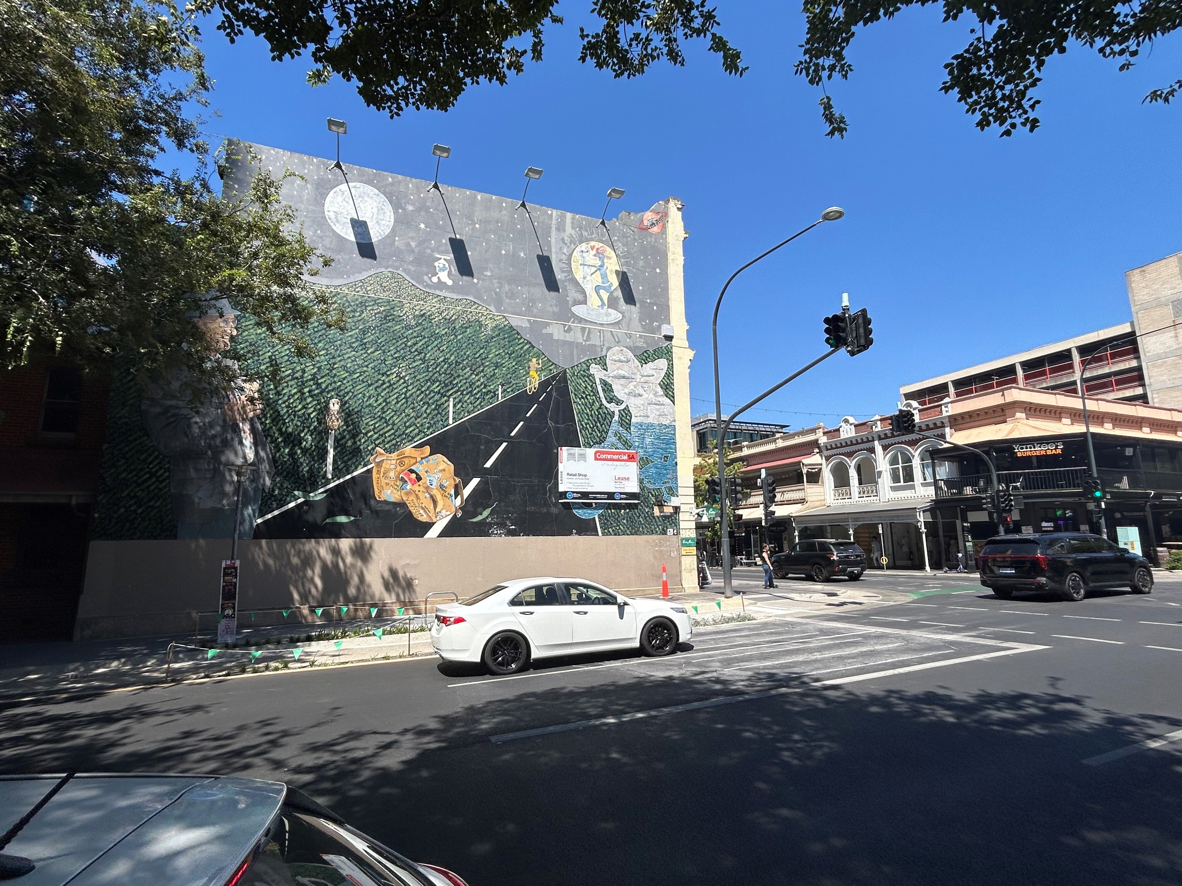 Iconic Rundle Street mural receives unwelcome addition weeks before ...