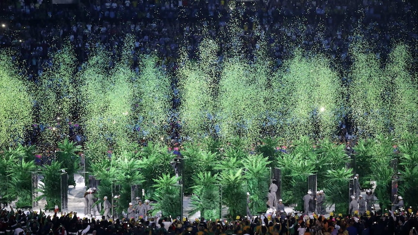 Confetti at opening ceremony
