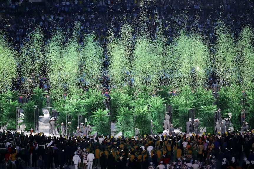 Confetti at opening ceremony