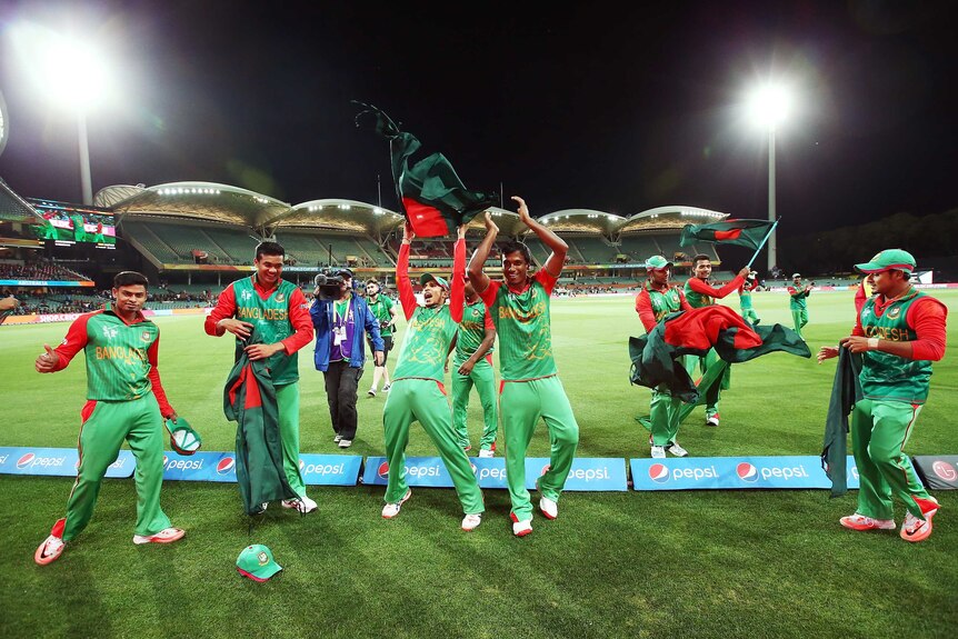 Bangladesh celebrates World Cup win over England