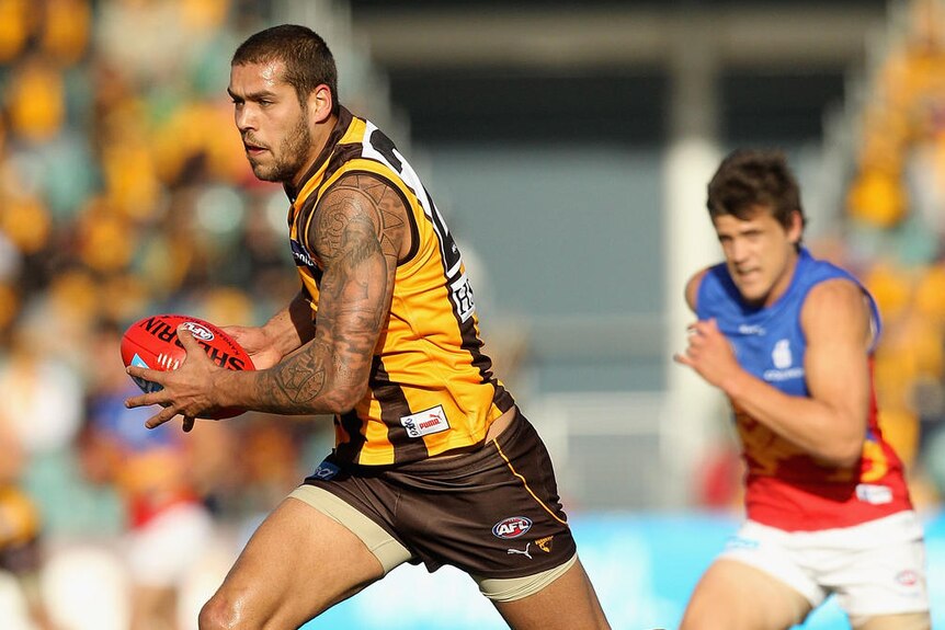 Whether up forward or in the middle, Lance Franklin continues to be Hawthorn's strike weapon.