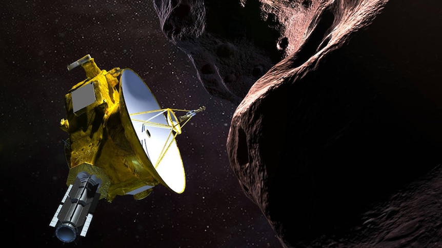 Artist's impression of New Horizons flying past Ultima Thule