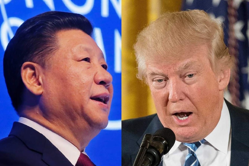 中国国家主席习近平与美国总统特朗普