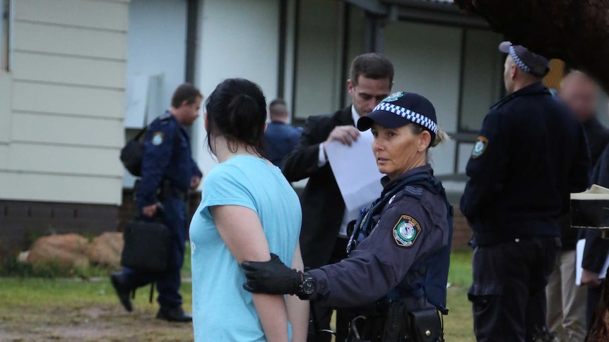 A woman arrested in Wagga Wagga as part of the NSW Police Force's Strike Force Calyx