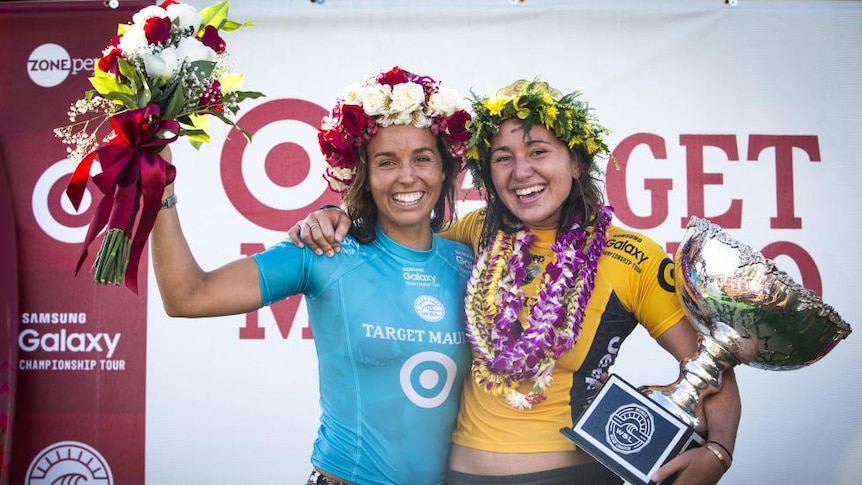 Womens surfers, Sally Fitzgibbons and Carrisa Moore