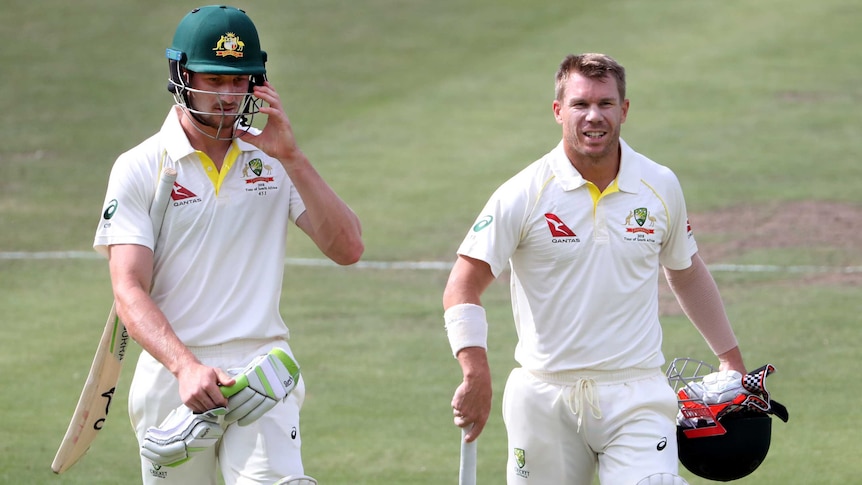 Cameron Bancroft and David Warner