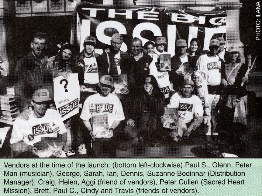 Big Issue at Flinders Street Station in 1996