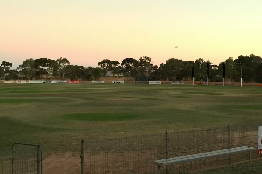 Patchy football ground