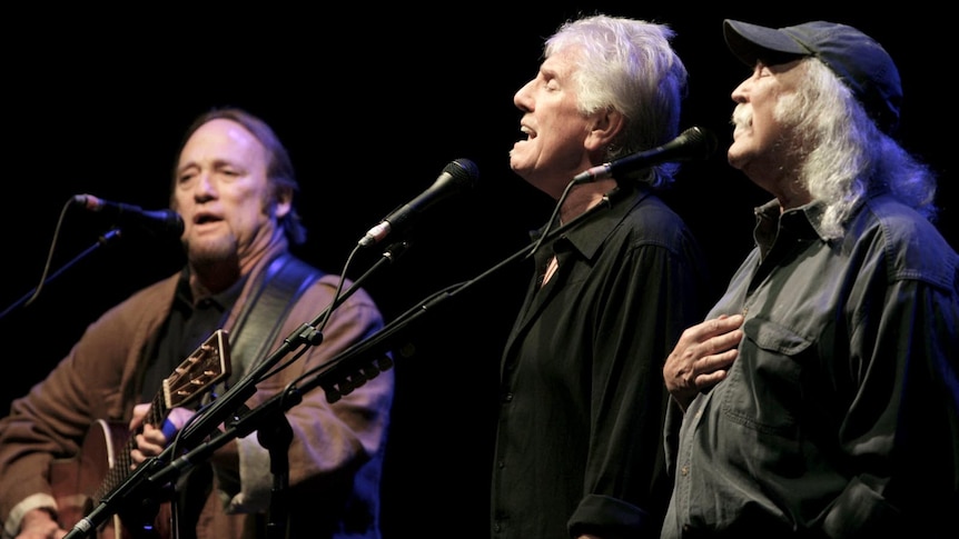 Crosby, Stills, and Nash onstage in 2009.