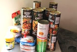 Supplies of tinned and packet food.