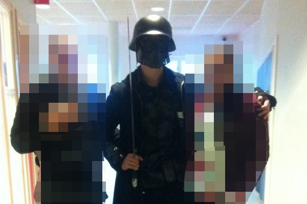 Masked swordsman who attacked a school in Sweden