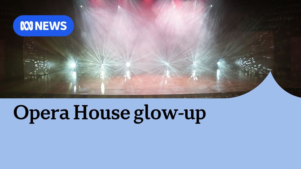 Opera House glow-up: A light display on a stage.