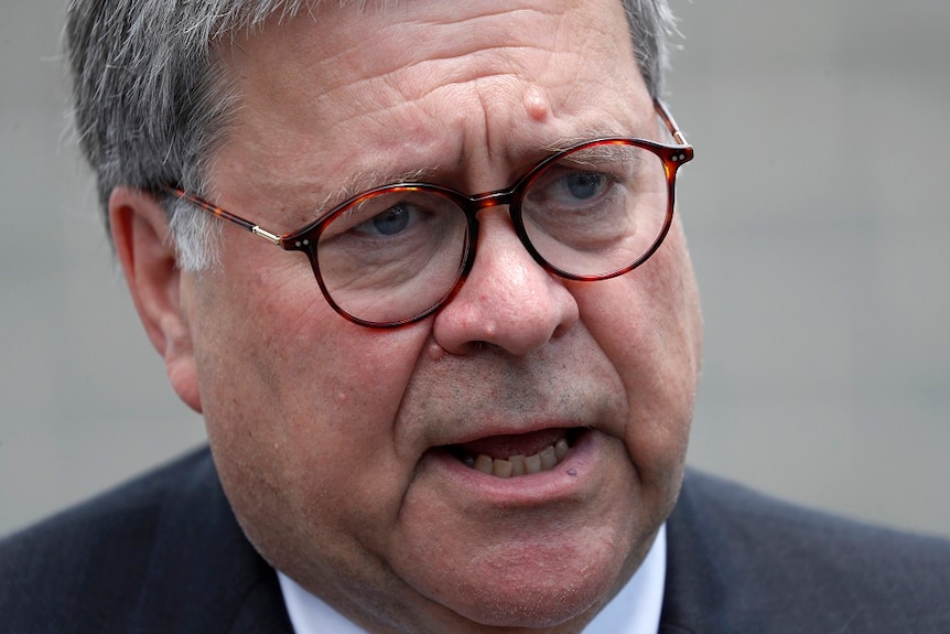 Attorney General William Barr wearing glasses.