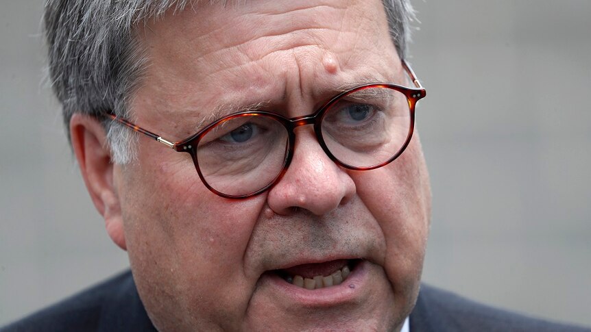 Attorney General William Barr wearing glasses.