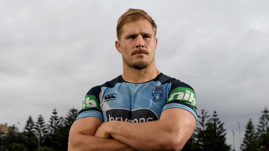 Jack De Belin in a NSW uniform