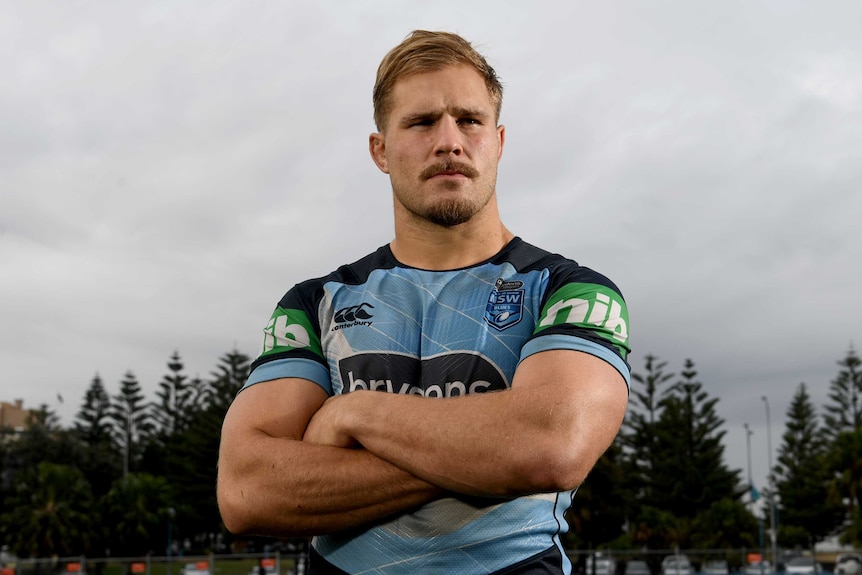 Jack De Belin in a NSW uniform