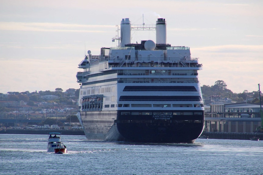 Holland America Line's Amsterdam docked in Fremantle port Saturday morning March 21.
