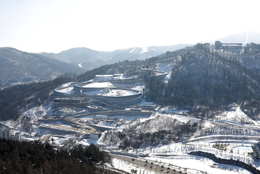 The Alpensia Sliding Centre is seen in Pyeongchang, South Korea, February 10, 2017