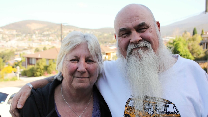 Lorraine and Steve Bateman at their home in Hobart.