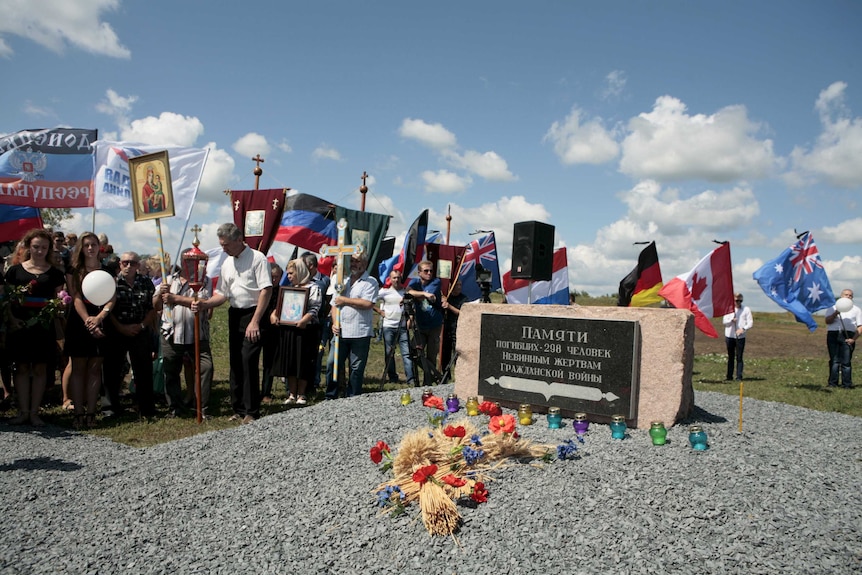 Memorial unveiled in Ukraine for MH17 victims