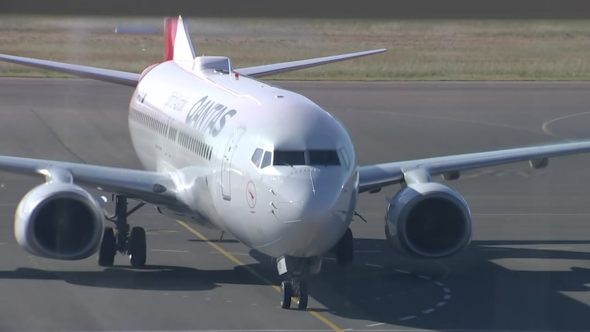 An aeroplane on the ground