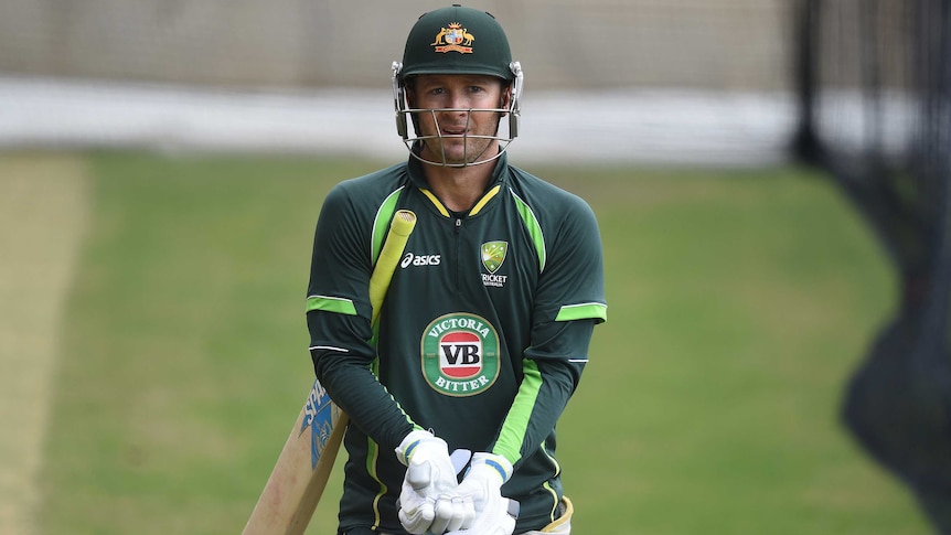 Michael Clarke trains ahead of the first Test