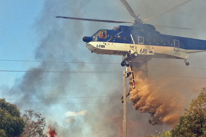 The flames are hit with retardant