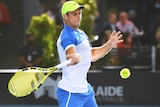 Aleksandar Vukic hitting at the Adelaide Open