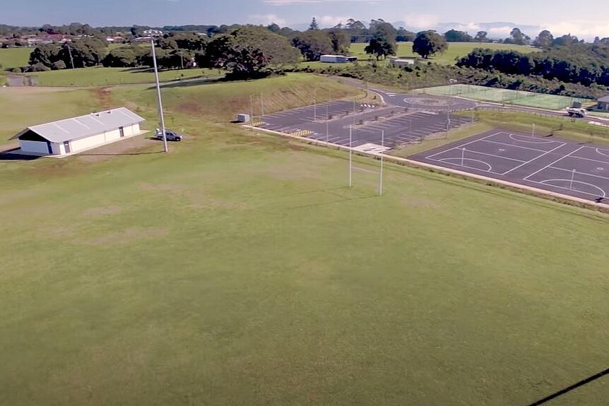 a overhead view of sporting fields