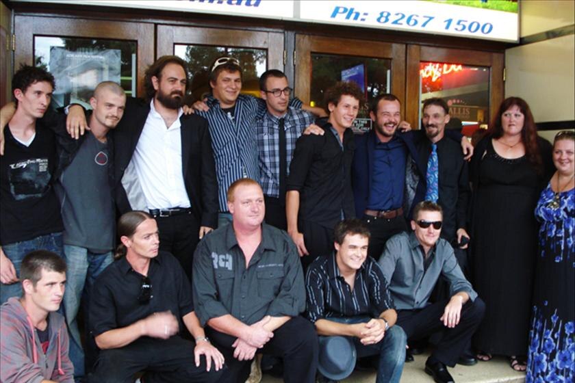 Cast and crew of Snowtown pose, as the movie premieres at the Adelaide International Film Festival