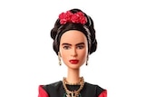 A Frida Kahlo Barbie doll is seen.