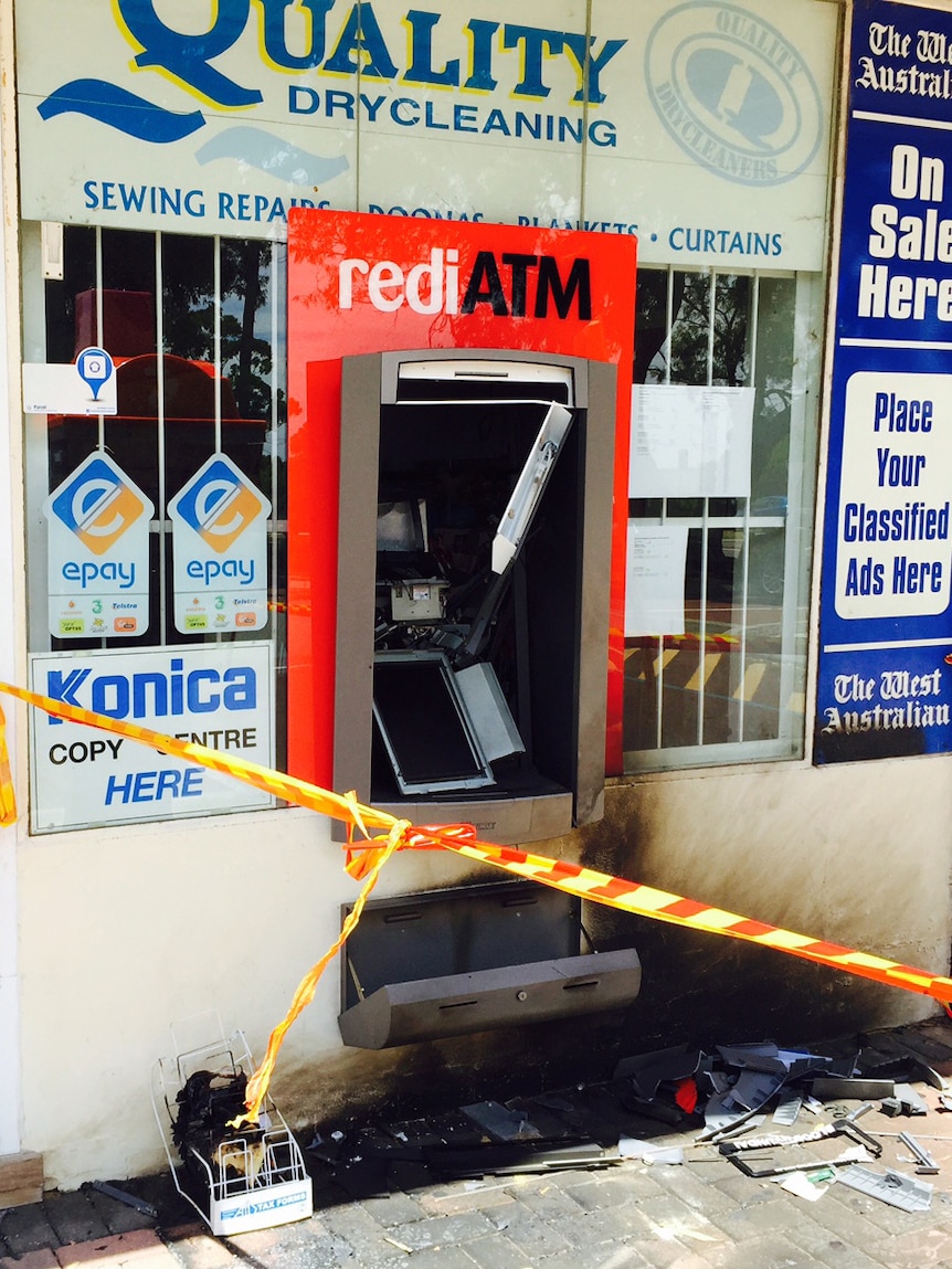 The ATM was destroyed