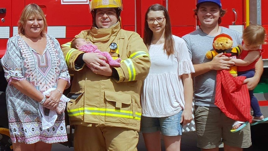 Luke Hammond from the CFA helped to deliver baby Hope last week.