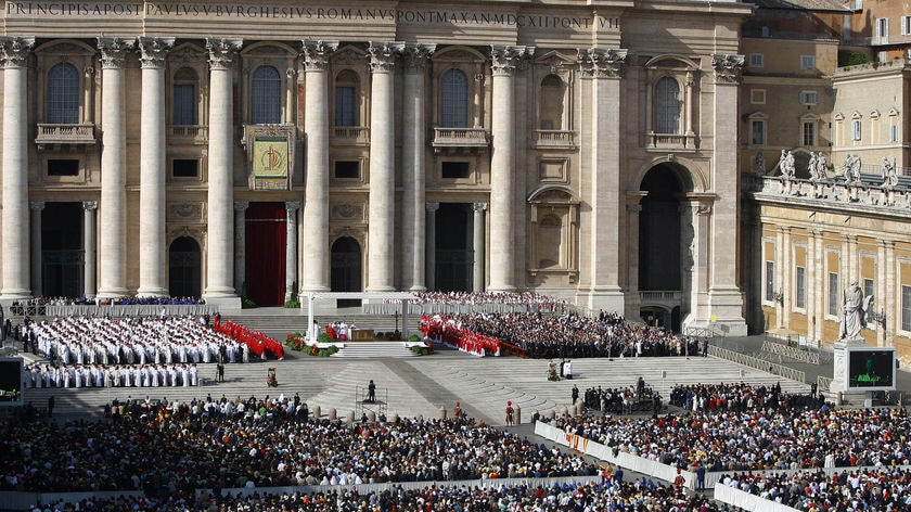 St Peter's Cathedral during beatification of war victims