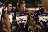 Billy Slater, Brett Finch and Cameron Smith find a smile after a turbulent week.